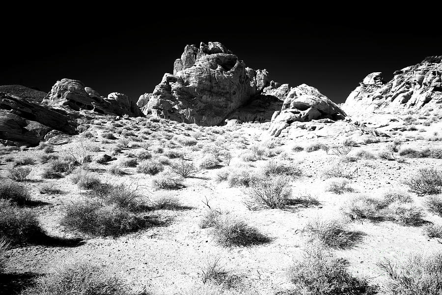 Exploration in the Valley of Fire Infrared Photograph by John Rizzuto