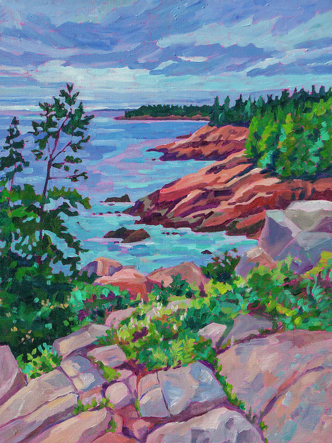 Acadia National Park Painting - Exploring Acadia by Heather Nagy