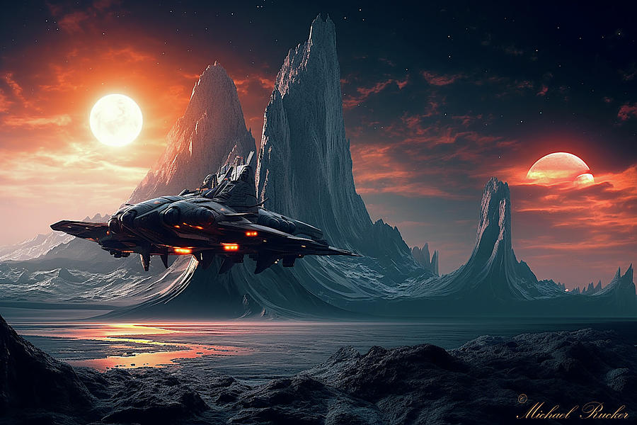 Exploring Alien Planet Digital Art by Michael Rucker