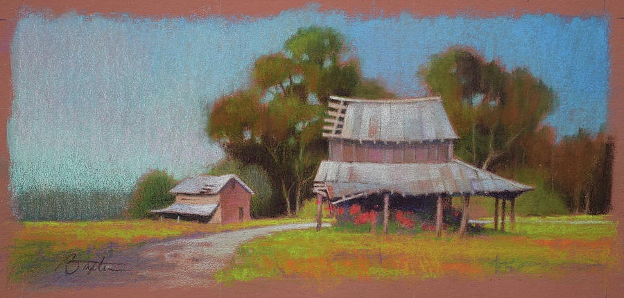 Farm Drawing - Exploring Back Roads by Todd Baxter