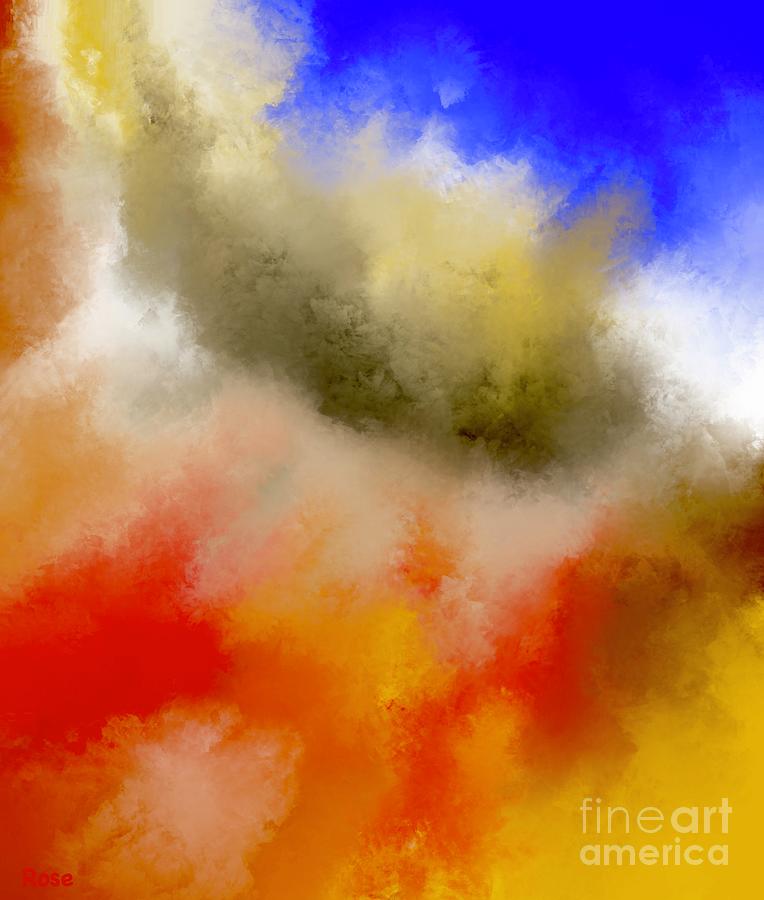 Explosion of colours in the sky Digital Art by Elaine Hayward