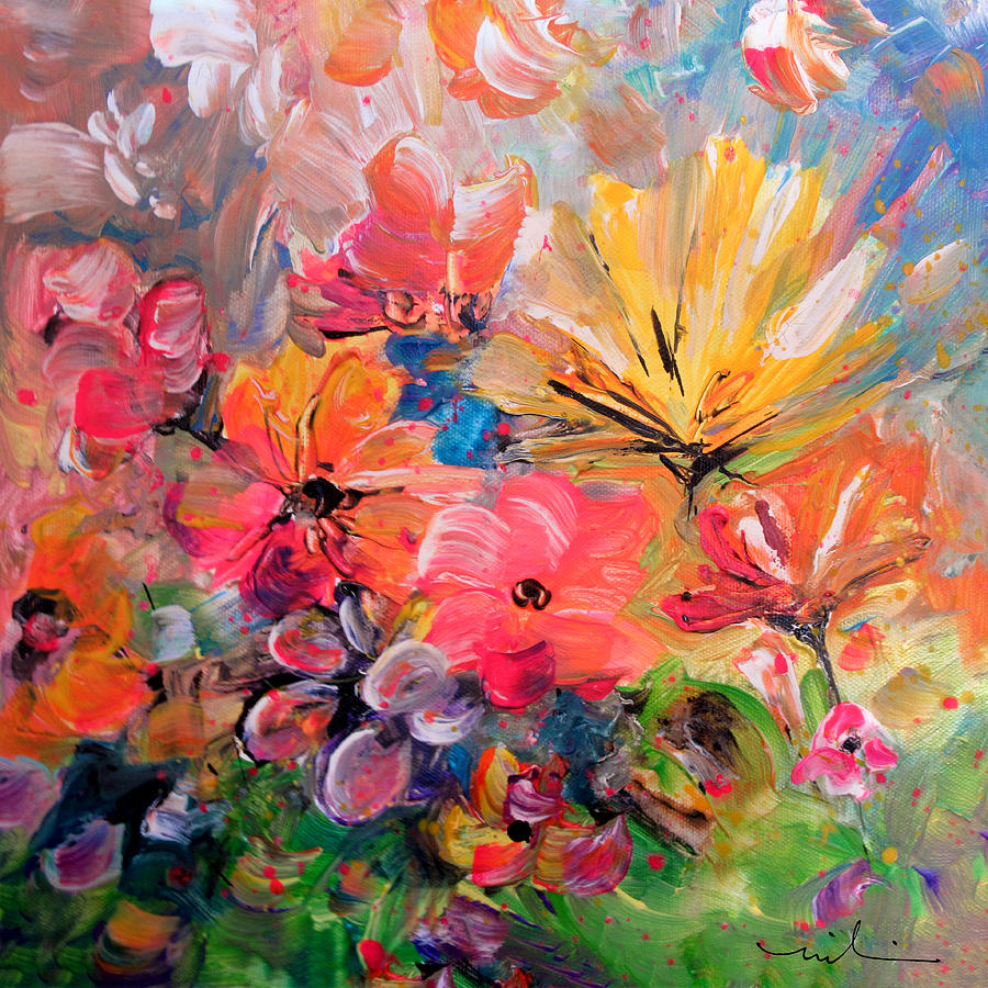 Explosion Of Joy 07 Painting by Miki De Goodaboom