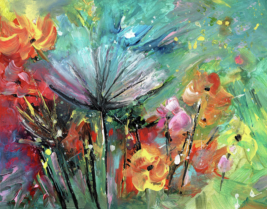 Explosion Of Joy 08 Painting by Miki De Goodaboom