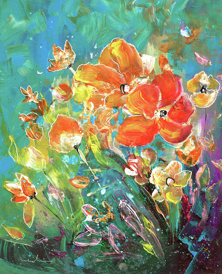 Explosion Of Joy 09 Painting by Miki De Goodaboom
