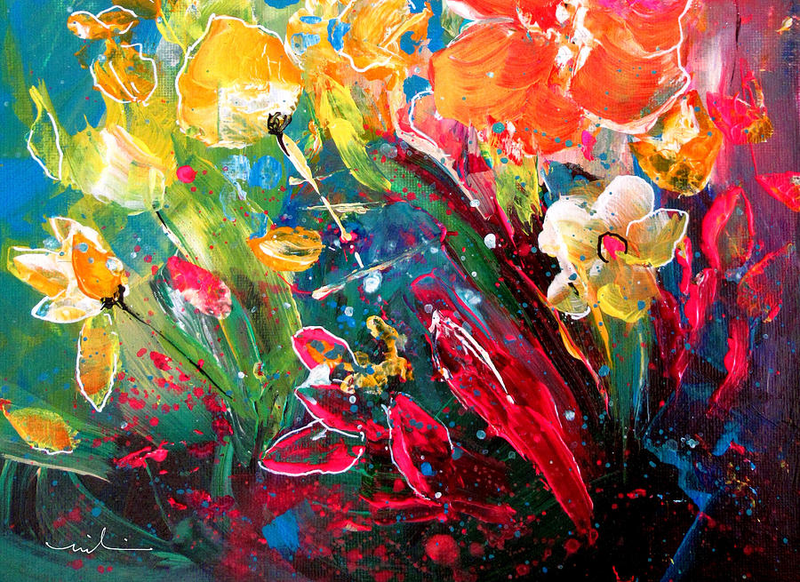 Explosion Of Joy 11 Painting by Miki De Goodaboom