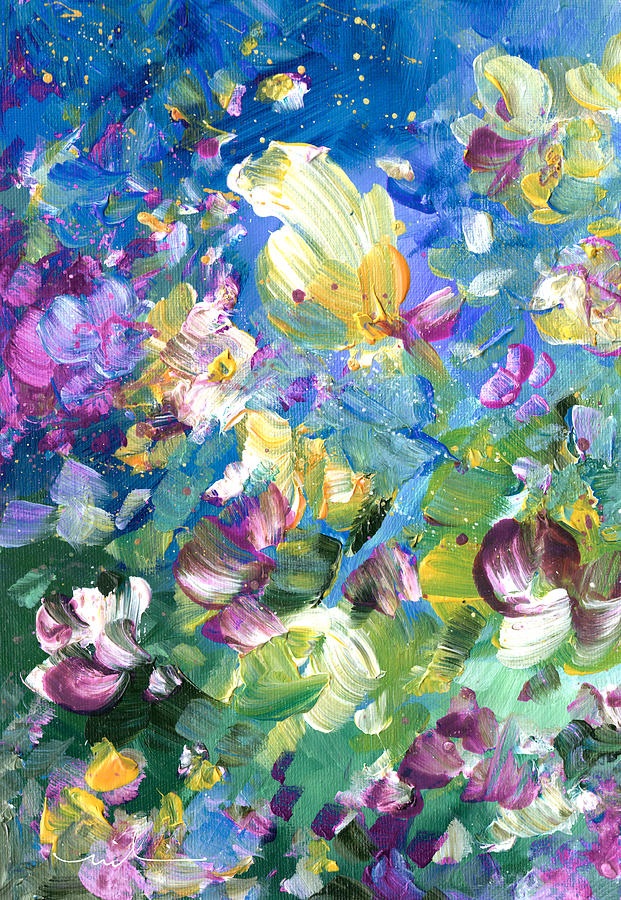 Explosion Of Joy 22 Dyptic 01 Painting by Miki De Goodaboom