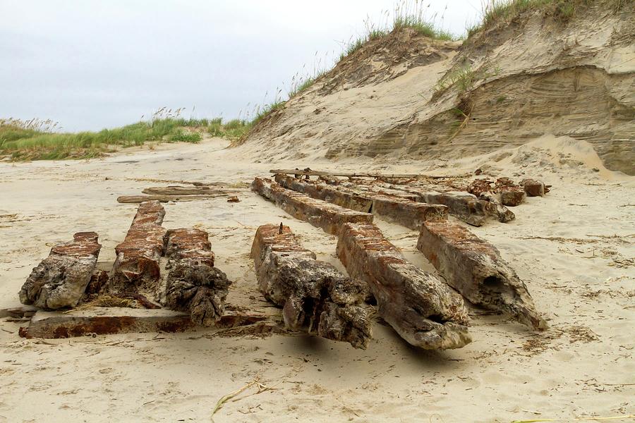 Exposed Merchant Shipwreck Photograph by Liza Eckardt