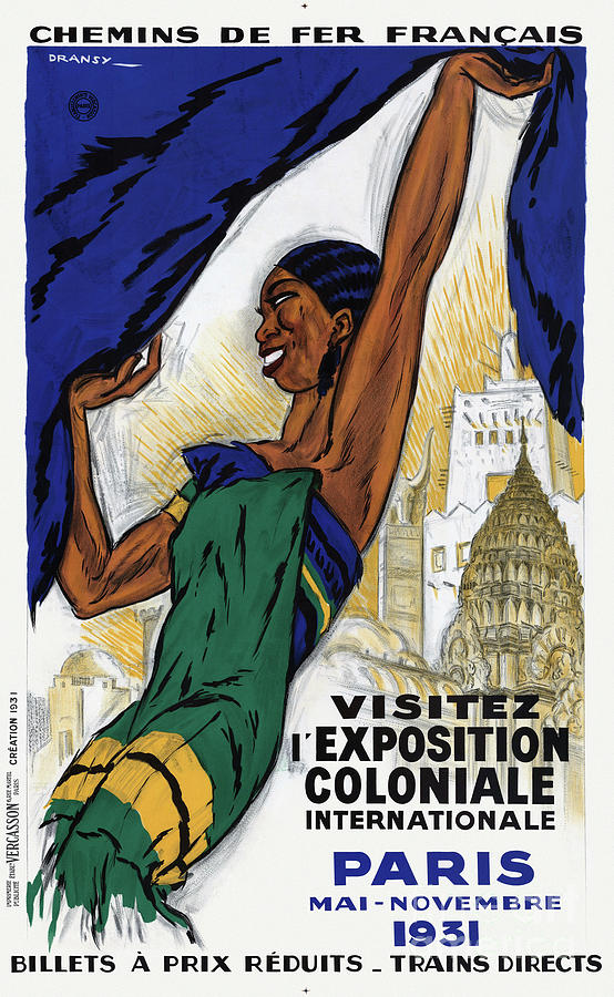 Paris Drawing - Exposition Paris 1931 France Vintage Wall Art by Vintage Treasure