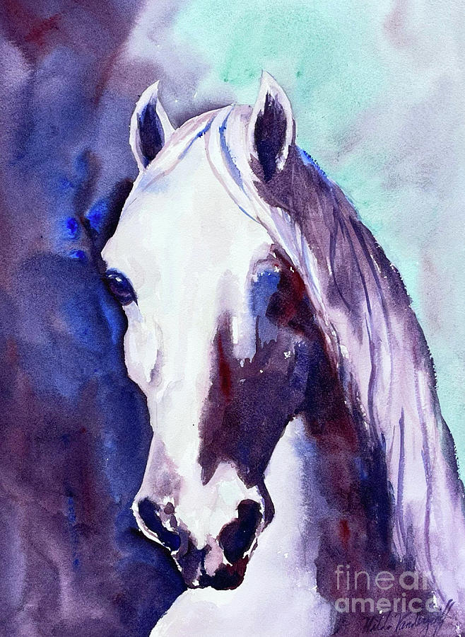 Expressionistic Horse Painting by Hilda Vandergriff