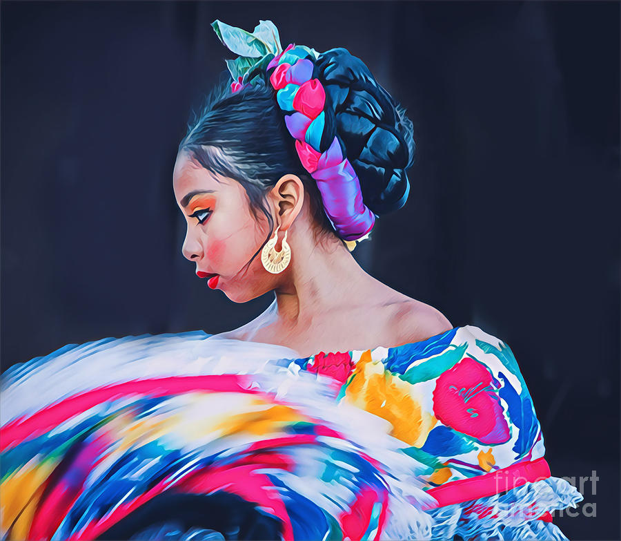 Exquisite Hispanic Dancer With Swirling Skirt Photograph by Susan Vineyard