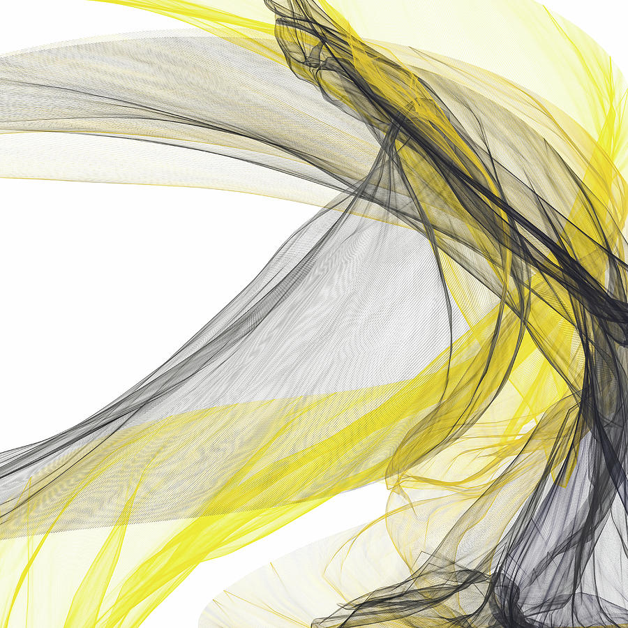 Yellow Painting - Exquisite - Yellow And Gray Modern Art by Lourry Legarde