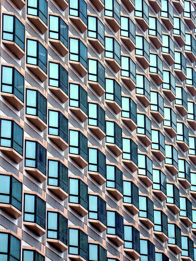 Exterior Building Window Pattern Photograph by Ian McAdie