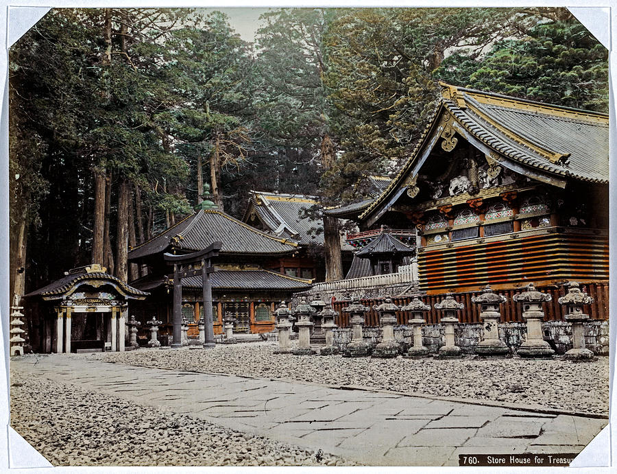 Exterior Of A Treasury In Nikko, Anonymous, 1890 - 1894 Painting
