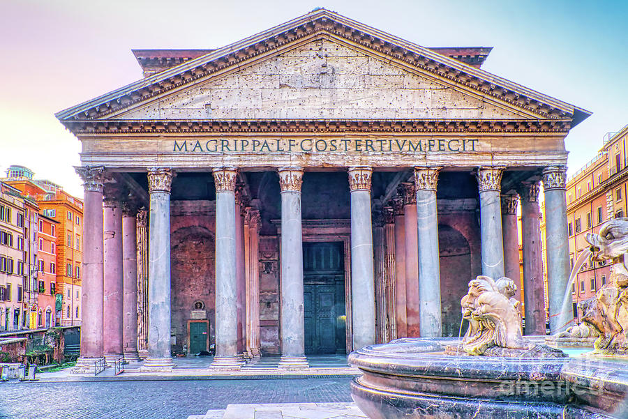 Exterior Of The Pantheon In Rome Italy 3 Photograph by Stefano Senise