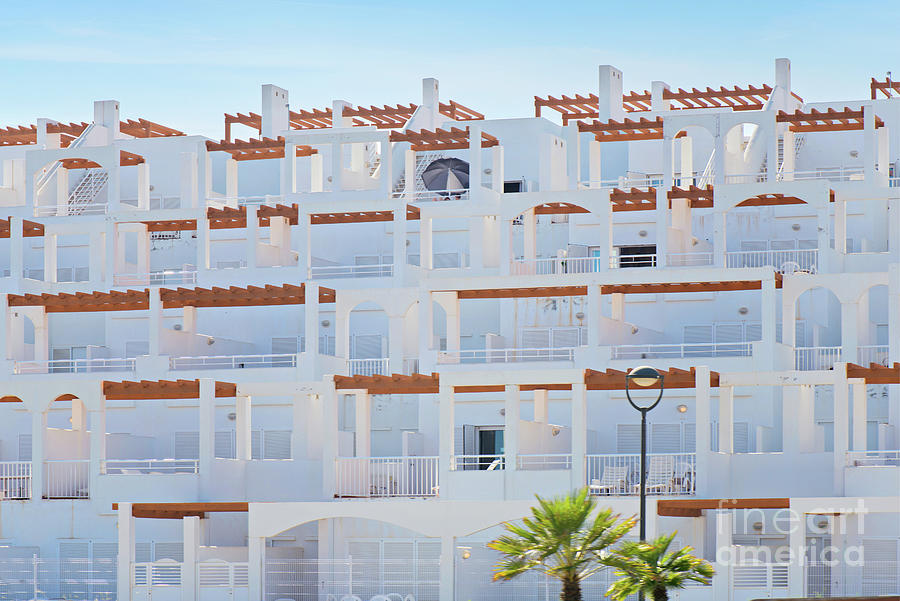 Exterior View Of Apartments In Spain. Photograph