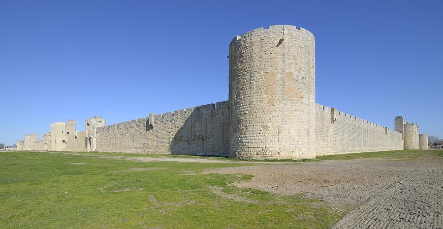external walls, Aigues Mortes, southern France. Photograph by Marcobarone