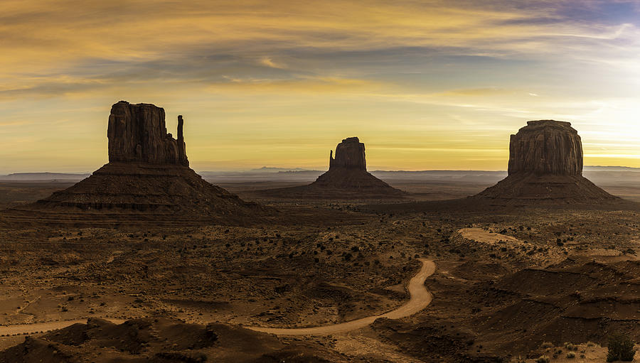 Extra Large Panoramic Sunrise at Monument Valley Photograph by JasonDoiy