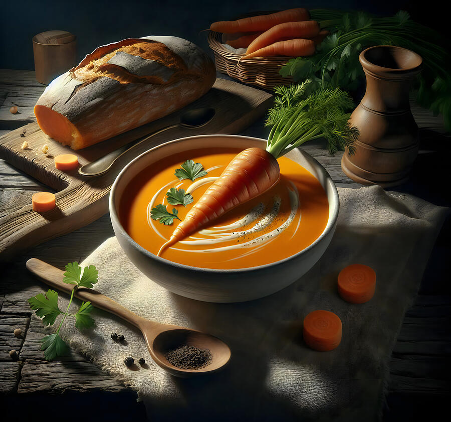 Extra Thick Carrot Soup Digital Art