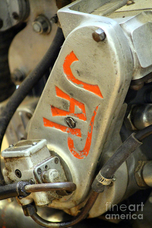 Extreme Closeup of Antique Motorcycle Photograph by Colleen Cornelius