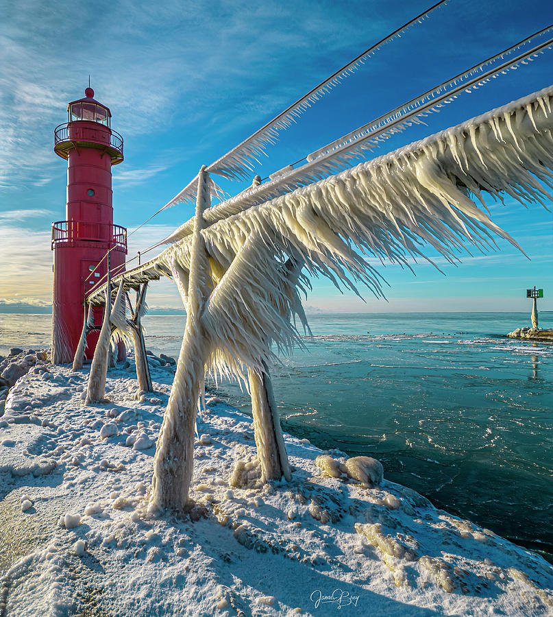 Extreme Icicles adorn catwalk after Winter storm Photograph by James ...