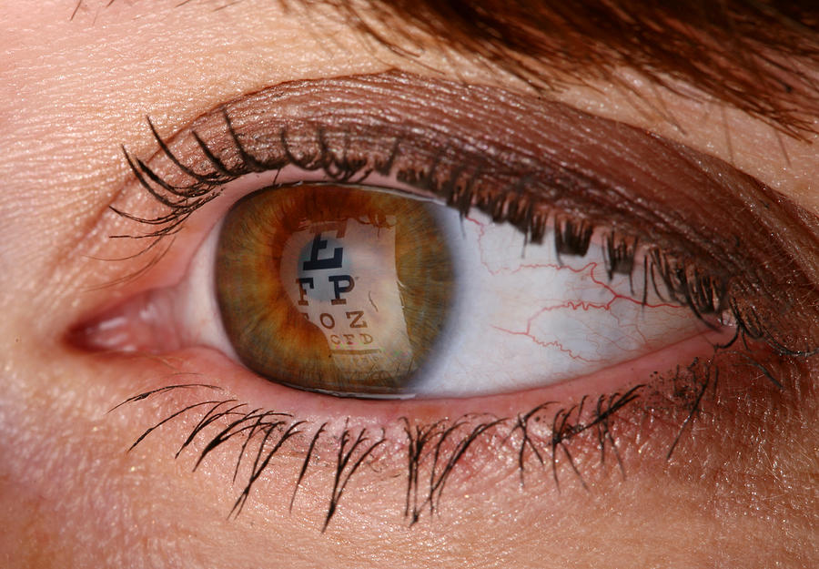 Eye Exam - Chart Reflection Photograph by spxChrome