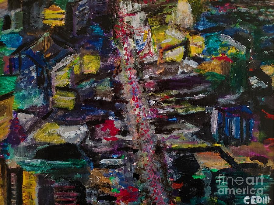 Eye From the Sky, Las Vegas Strip Painting by C E Dill
