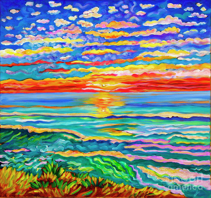 Eye in the Sky Sunset Painting by Cathy Carey
