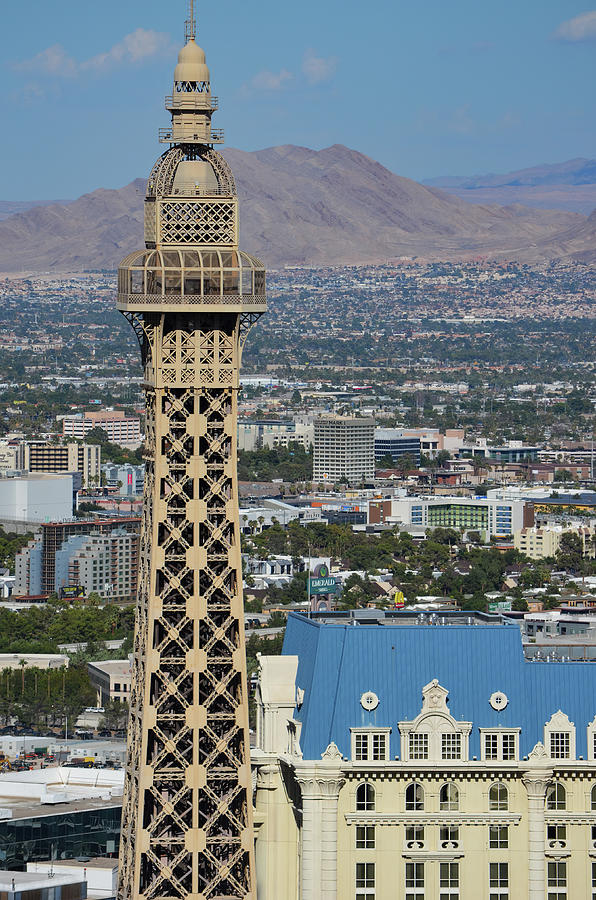 Eye Level with Eiffel Tower Observation Deck Las Vegas Photograph by Shawn OBrien