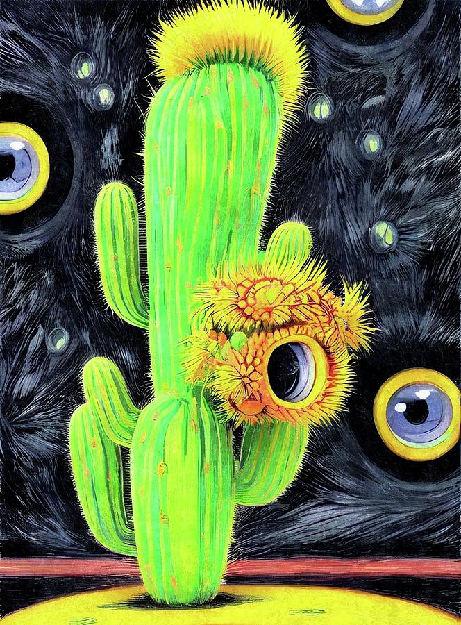 Eye Like Cacti Digital Art by Ally White