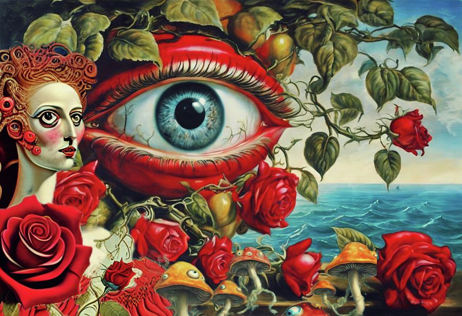 Eye Like Roses Digital Art by Ally White