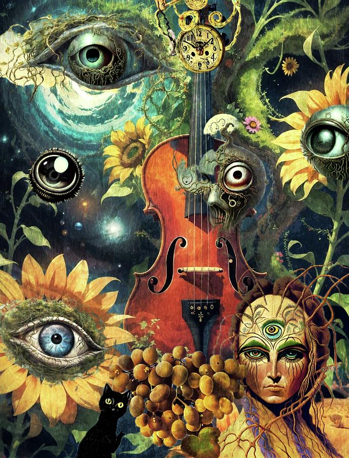 Eye Like Violin Digital Art by Ally White