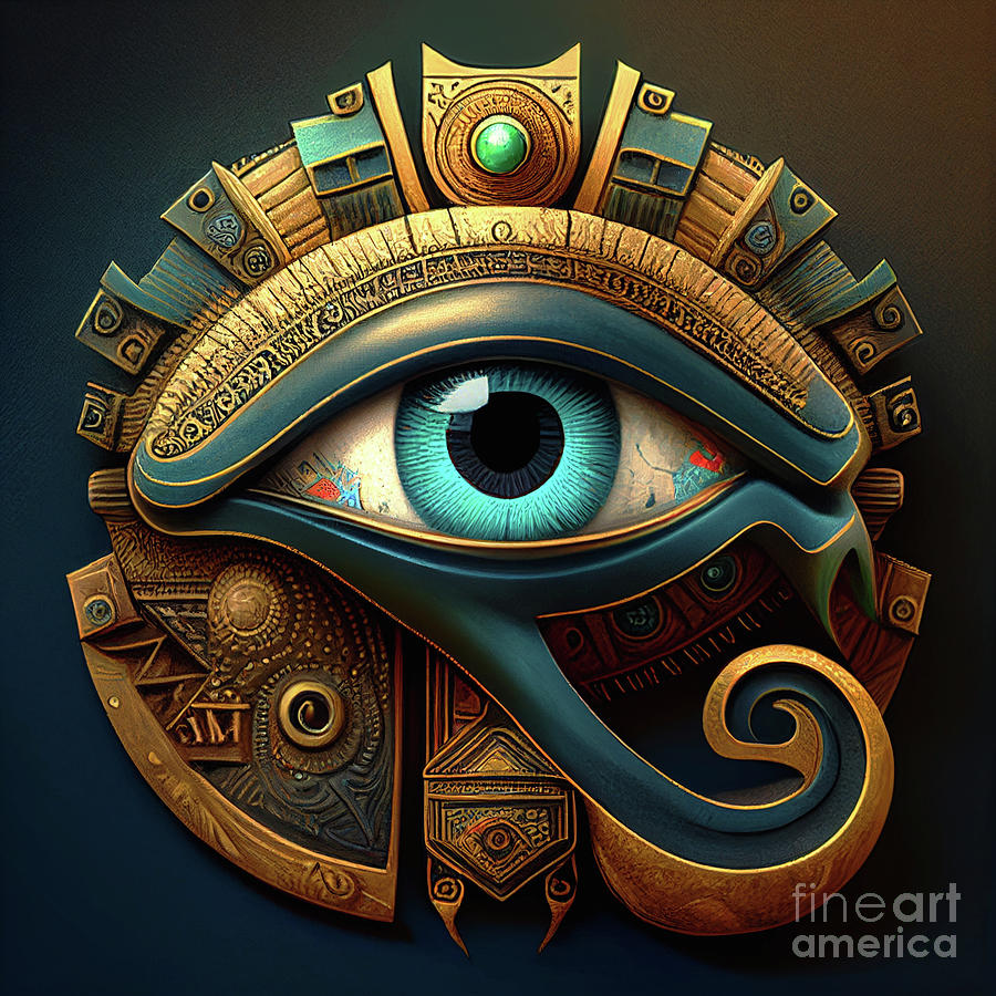Eye of Horus 2 Mixed Media by Binka Kirova