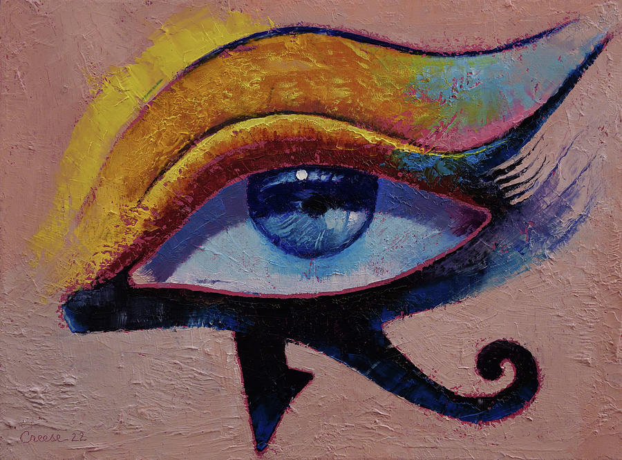 Surrealism Painting - Eye of Horus by Michael Creese