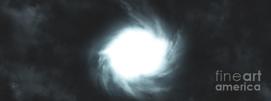 Eye Of Hurricane, Hole In Stormy Dark Clouds Photograph