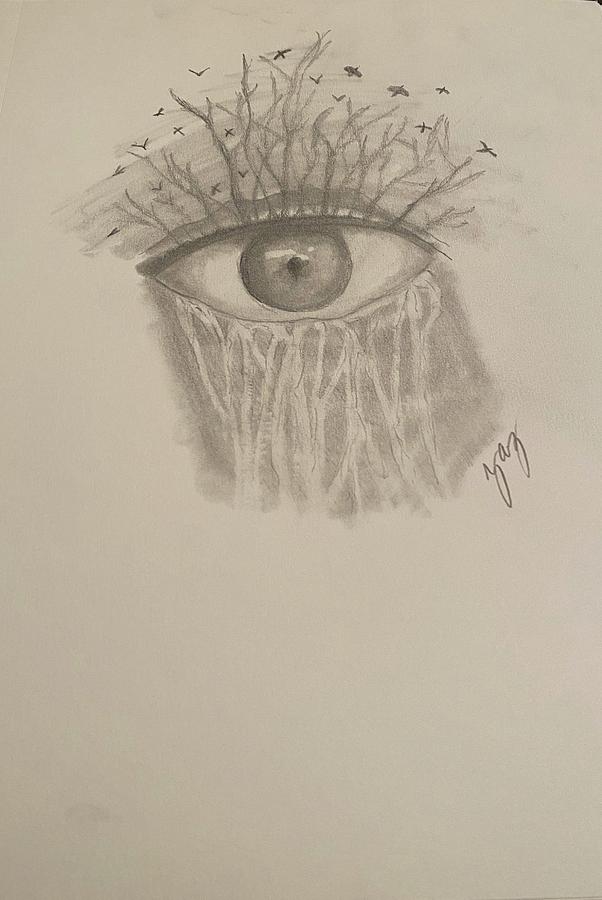 Eye of nature Drawing by Yazmeen Hardin - Fine Art America