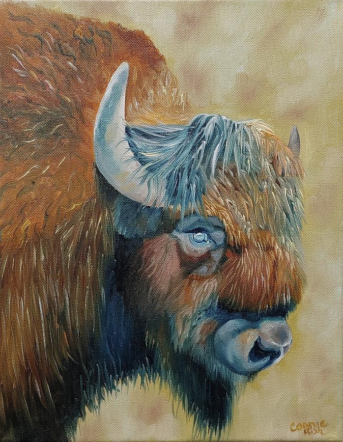 Eye of the Buffalo Painting by Connie Rish