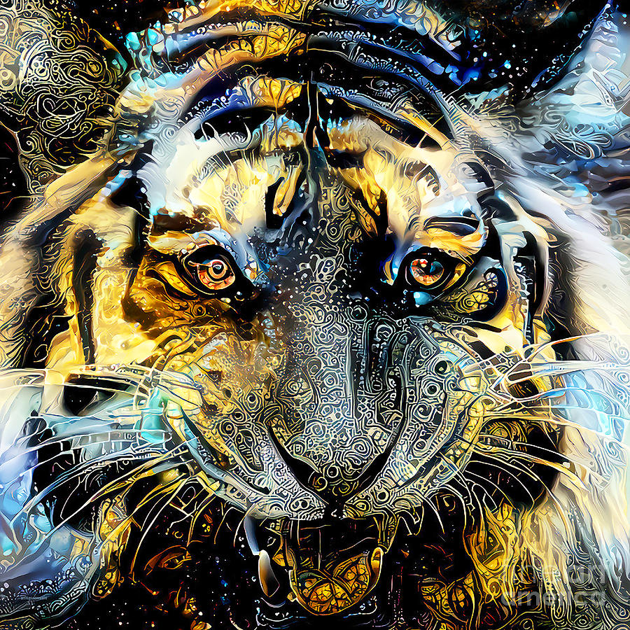 Eye Of The Tiger 20210314v2 square Photograph by Wingsdomain Art and Photography