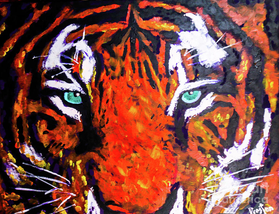 Impressionism Painting - Eye of the Tiger by Preston Sandlin