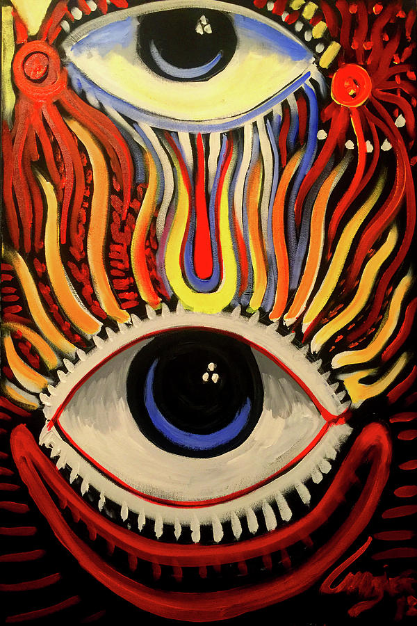 Eye On U2 Painting by Amzie Adams