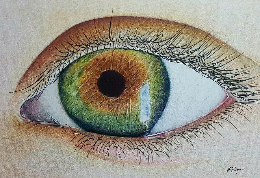 Eye Drawing - Eye On You by Michelle Ripari Eye Drawing - Eye On You by Michelle Ripari