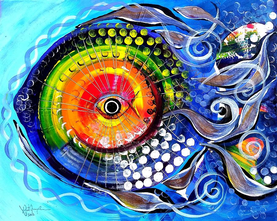 Eye Sea You Fish Painting by J Vincent Scarpace