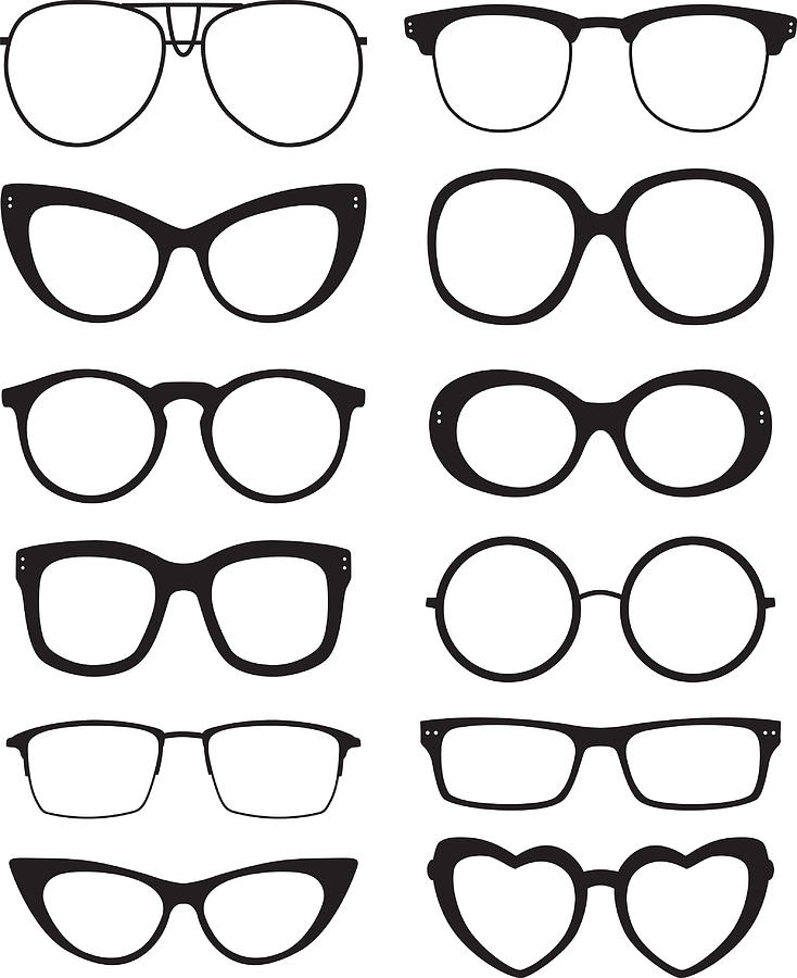 Eyeglasses Icons Drawing by RobinOlimb