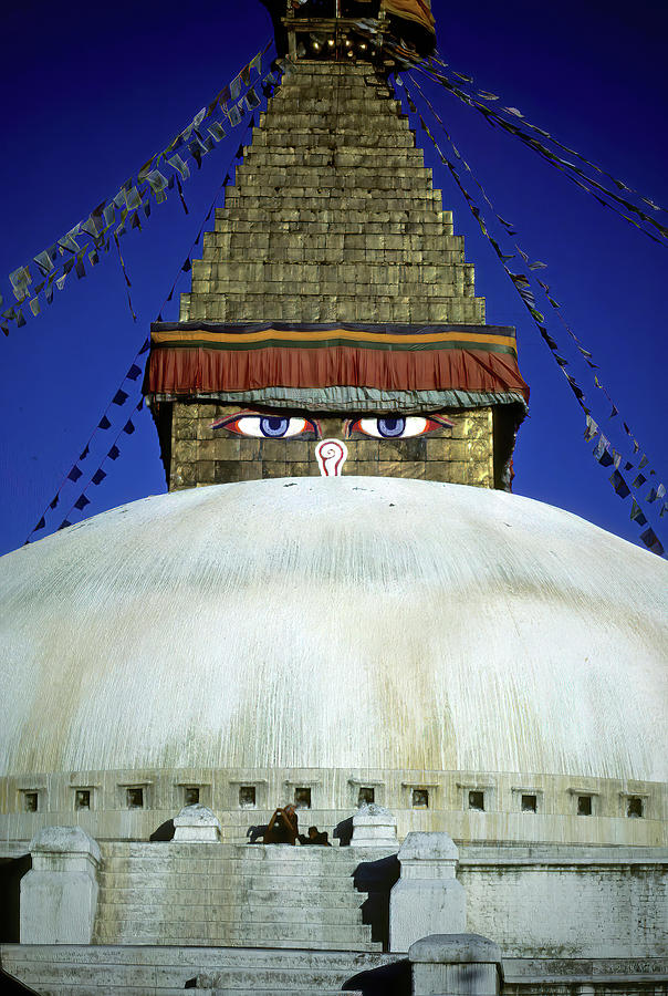 Eyes of Stupa Photograph by Steve Estvanik
