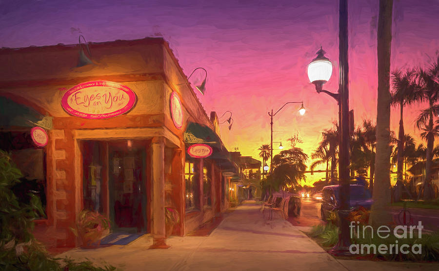 Eyes on You Shop, Venice, Florida, Painterly Photograph by Liesl Walsh