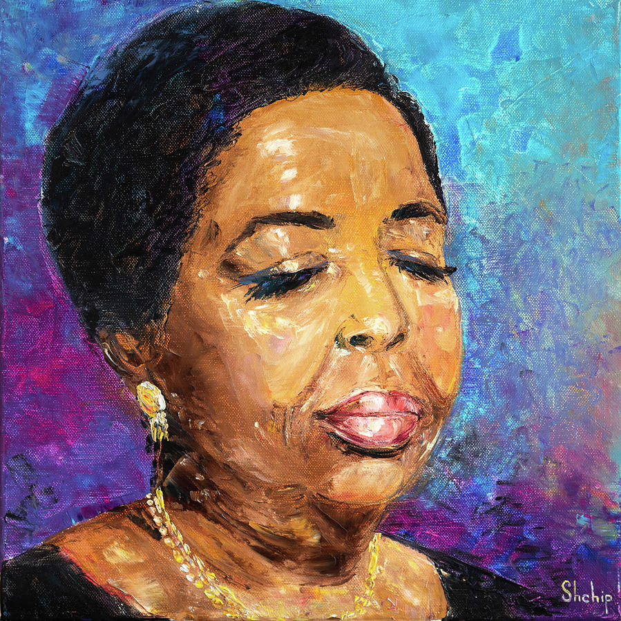 Eyes Shut Heart Open Cesaria Evora Painting by Natalia Shchipakina ...