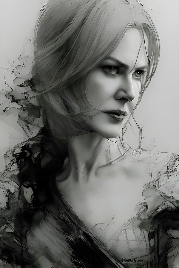 Eyes Wide Shut - Nicole Kidman Digital Art by Fred Larucci