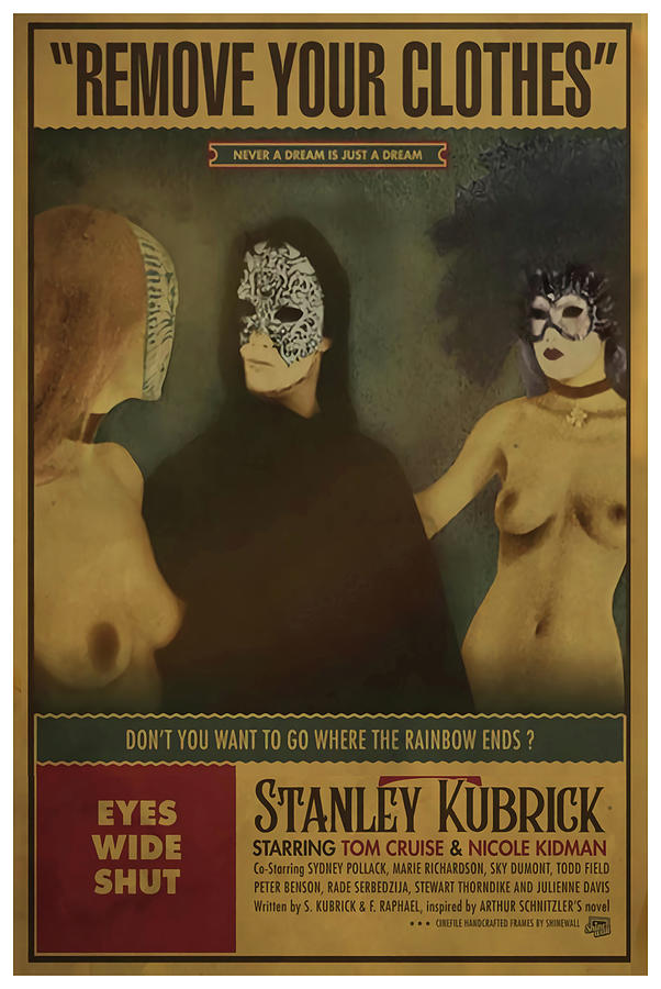 Eyes Wide Shut. Stanley Kubrick. Retro Poster. Vintage Art Print. Vintage Poster Digital Art by Daryl Long