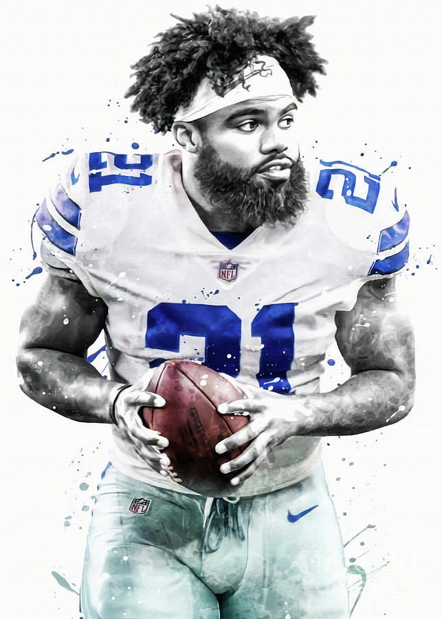 Ezekiel Elliott Dallas Digital Art by Kun Pact