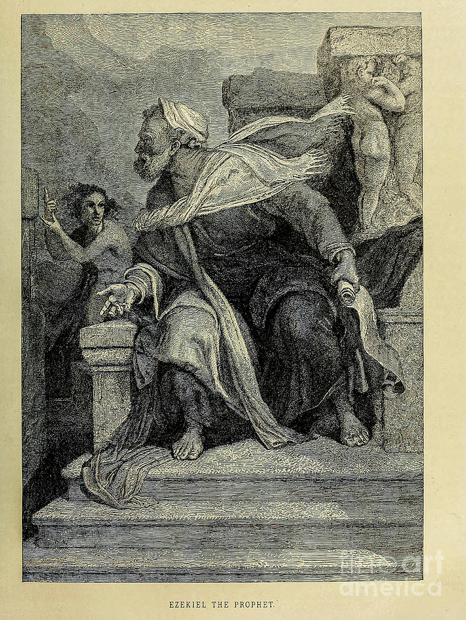 Ezekiel the Prophet r4 Drawing by Historic illustrations