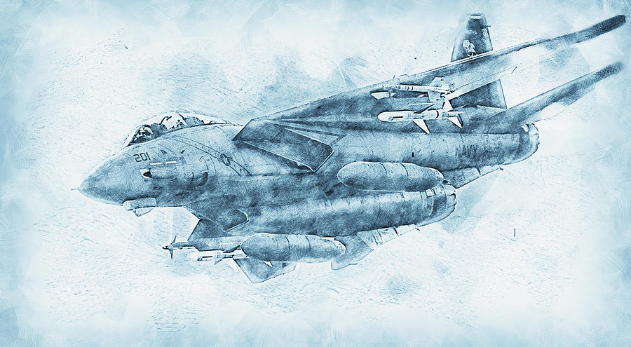 F-14 Tomcat - 16 Painting by AM FineArtPrints